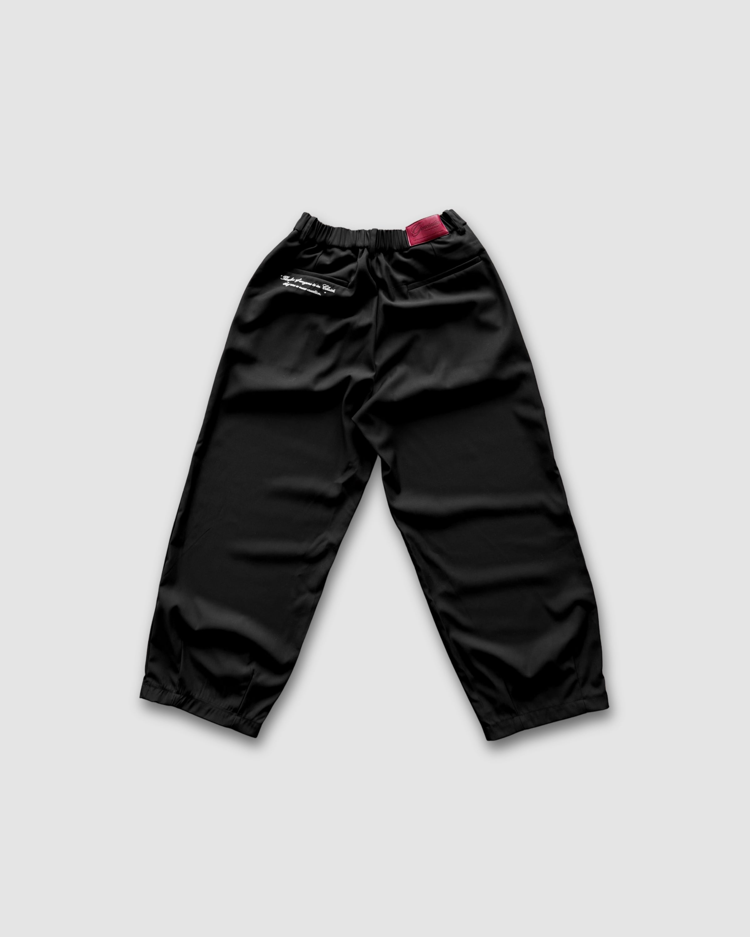 "IDENTITY" BLACK PLEATED PANTS