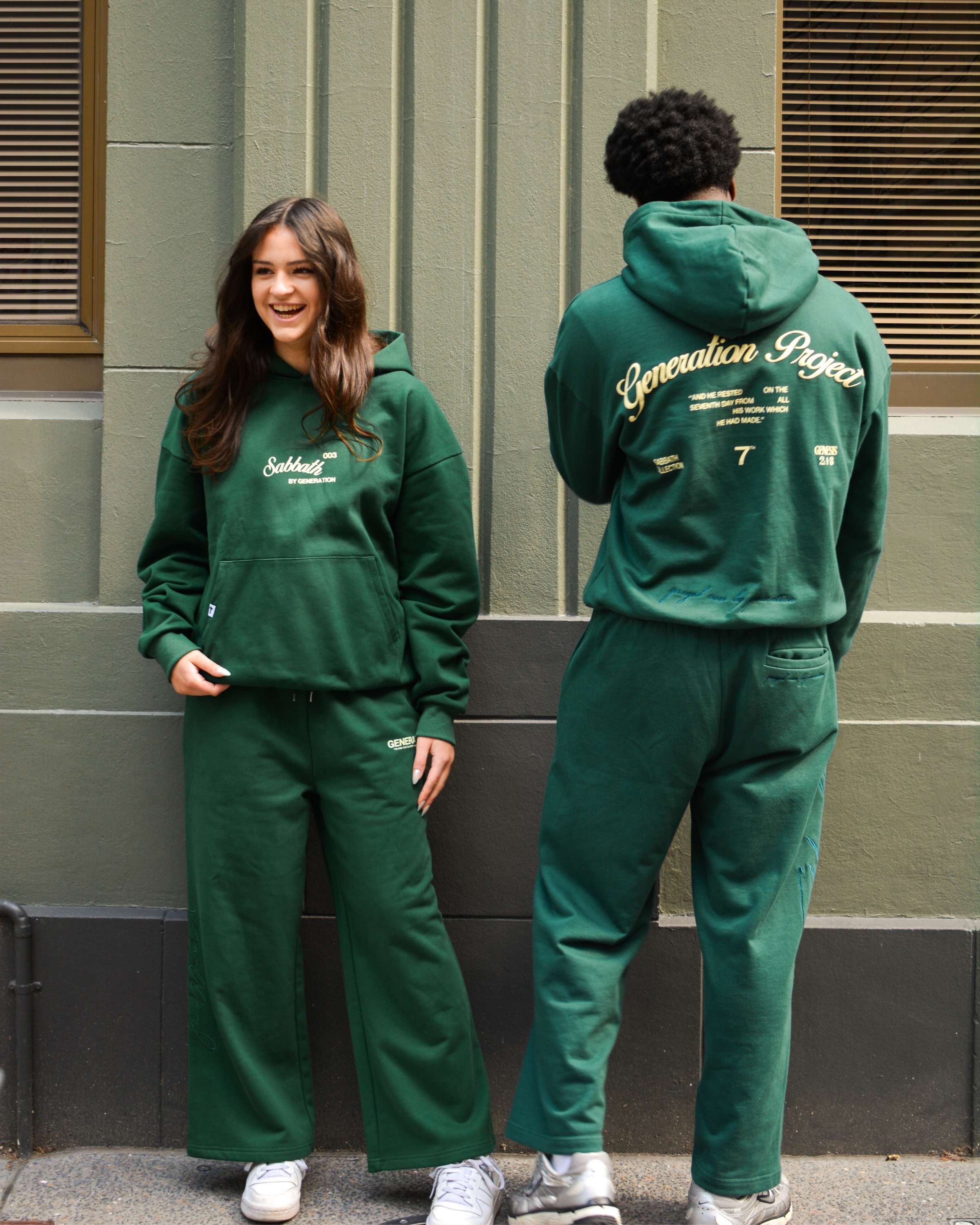 "SABBATH" - DEEP GREEN SWEATPANTS