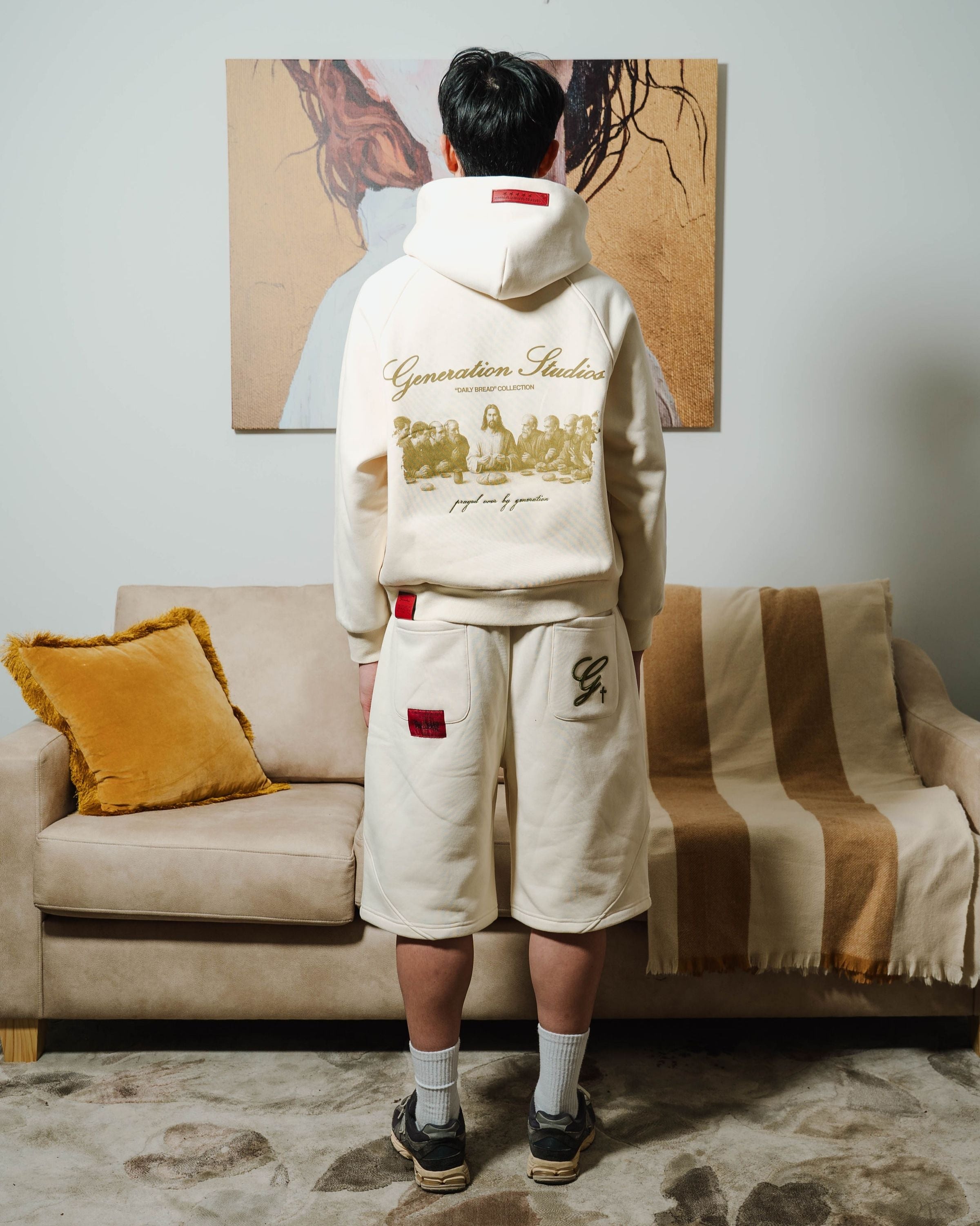 DAILY BREAD - BONE HOODIE image 5
