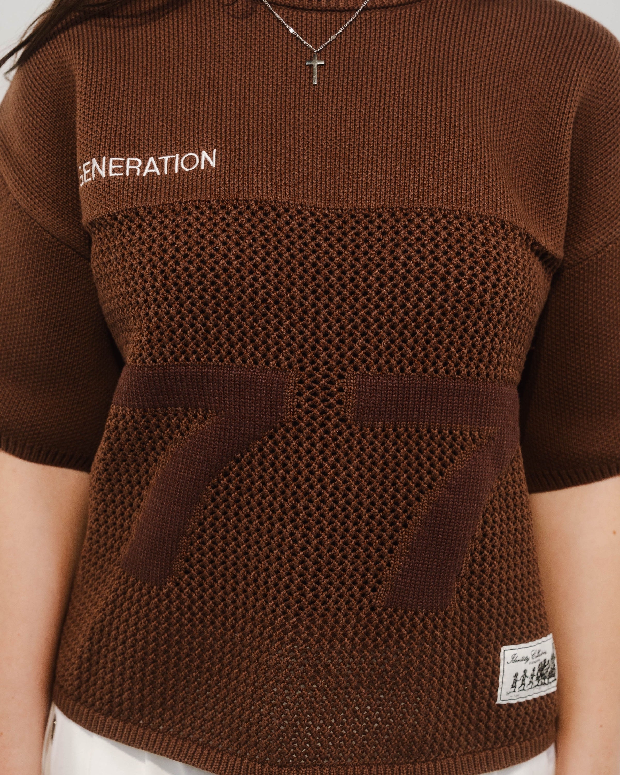 "IDENTITY" COCOA MESH KNIT JERSEY
