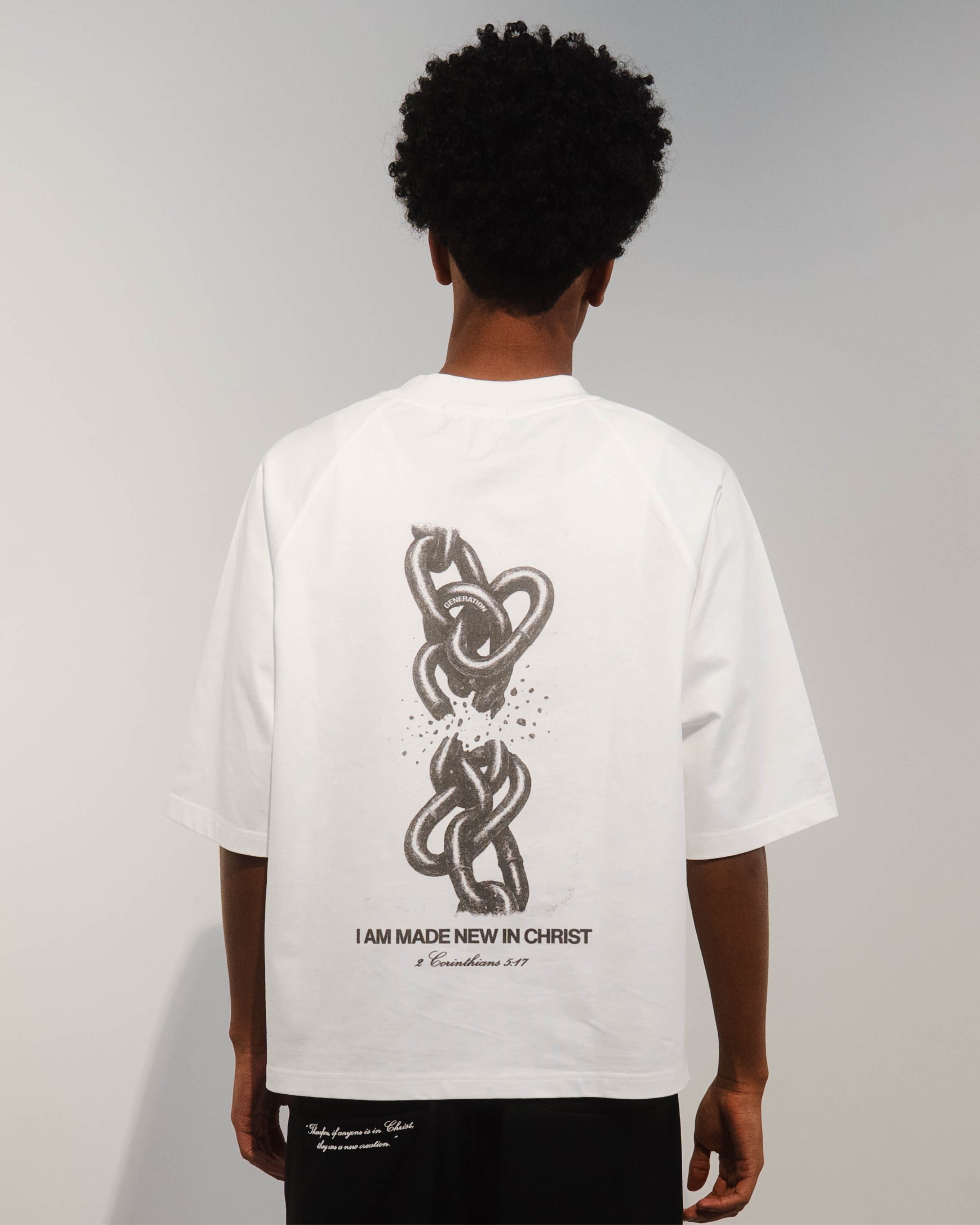 "BREAK EVERY CHAIN" WHITE TEE