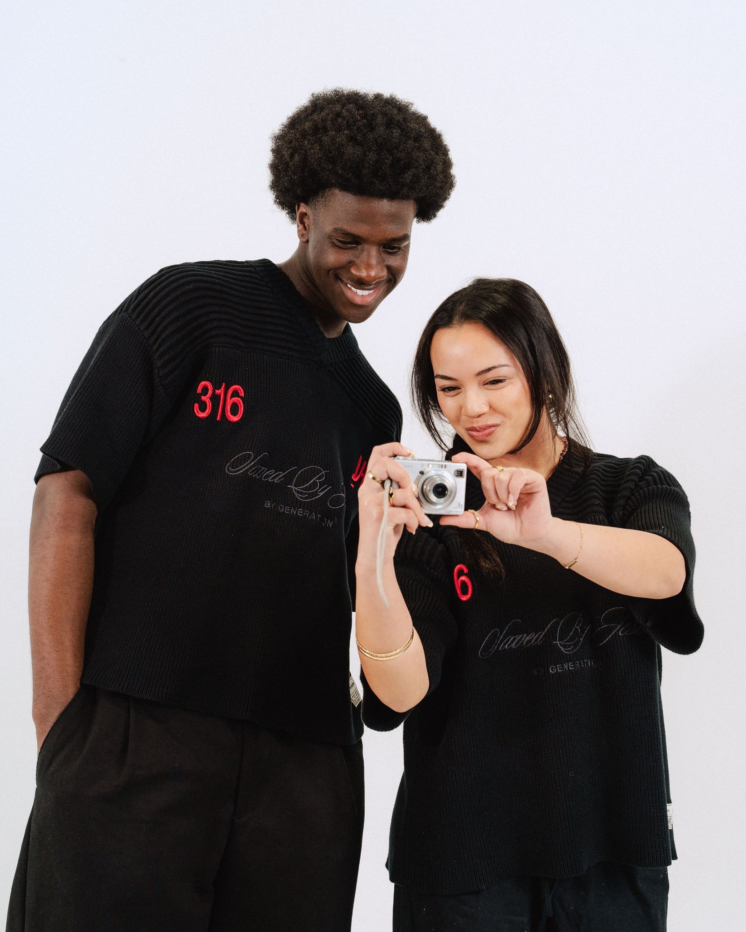 "SAVED BY JESUS" - MIDNIGHT KNIT JERSEY