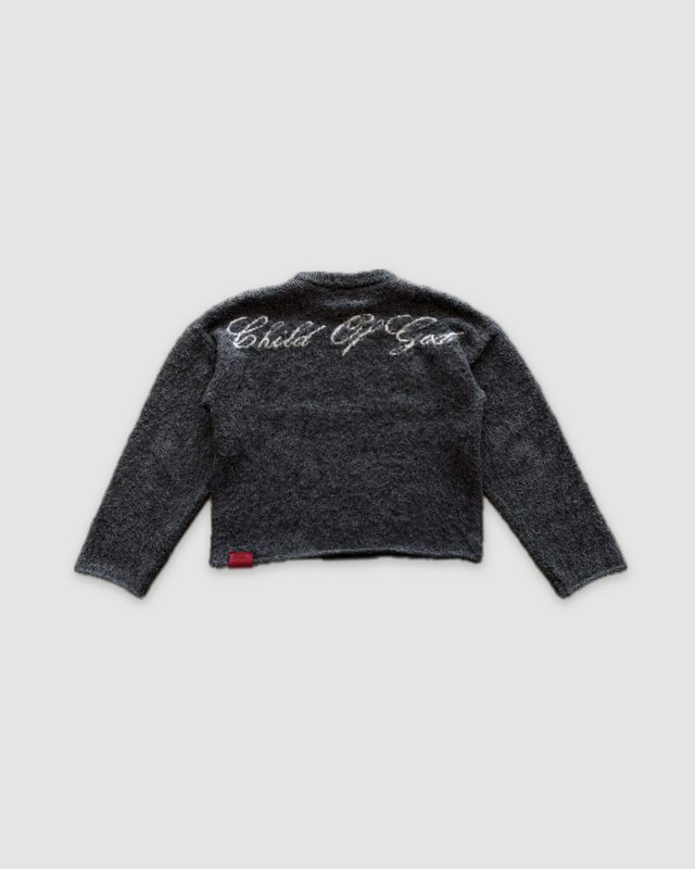 Ash mohair sweater, back