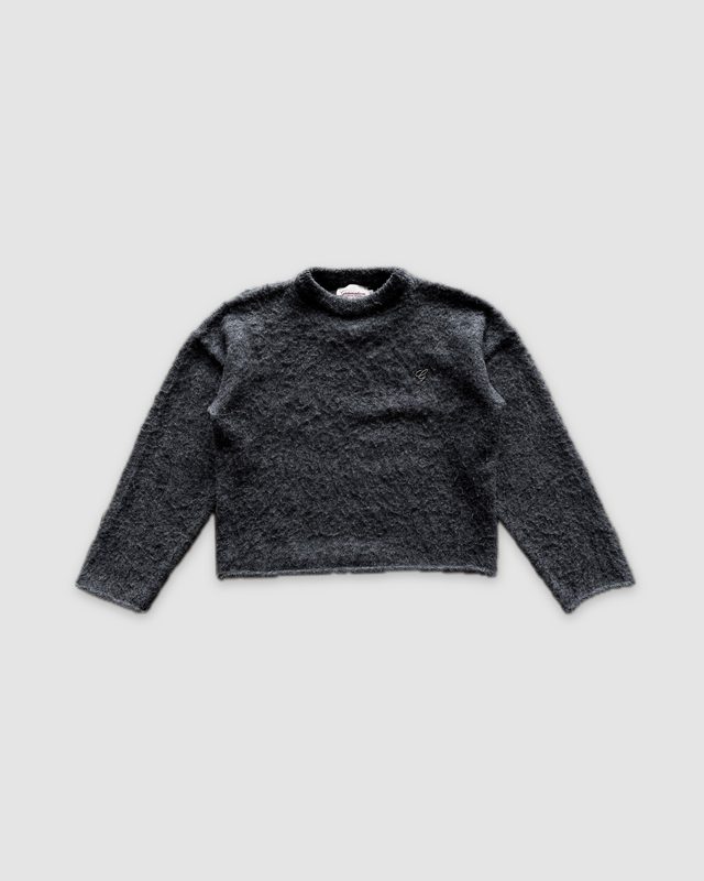 Ash mohair sweater, front