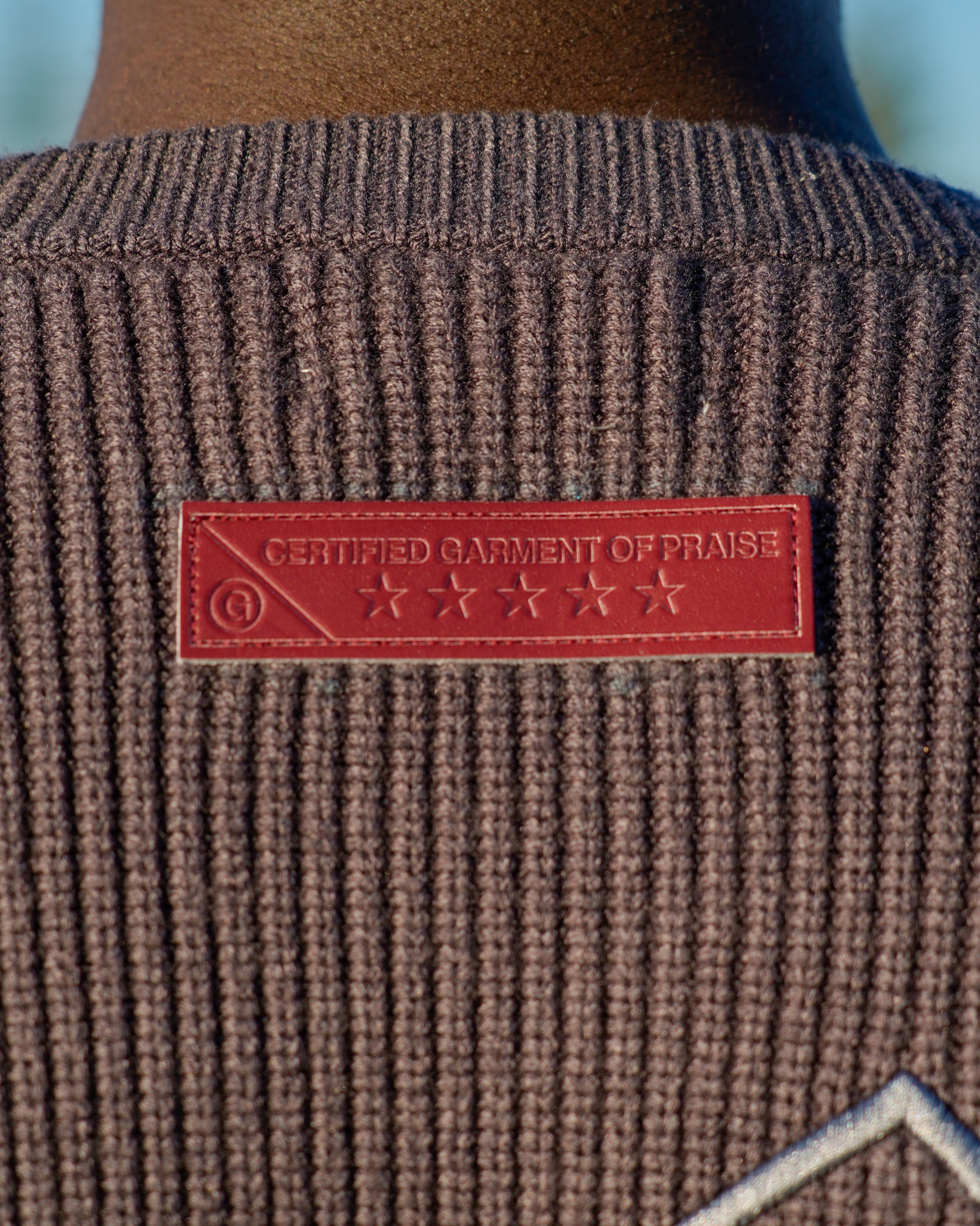"CARRY YOUR CROSS" - SHADOW RIBBED SWEATER
