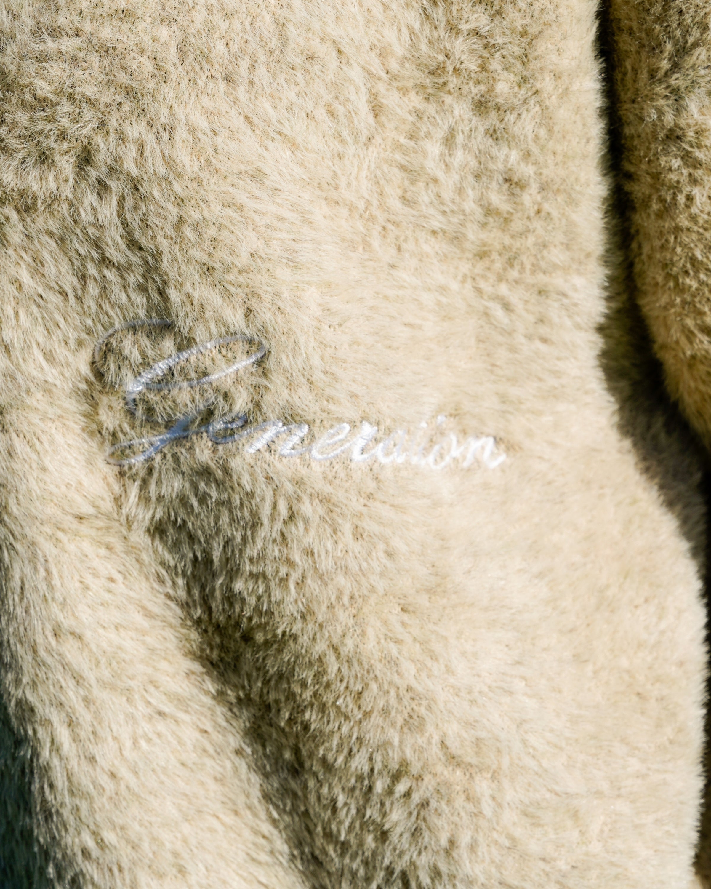 "CARRY YOUR CROSS" - ALMOND MOHAIR SWEATER