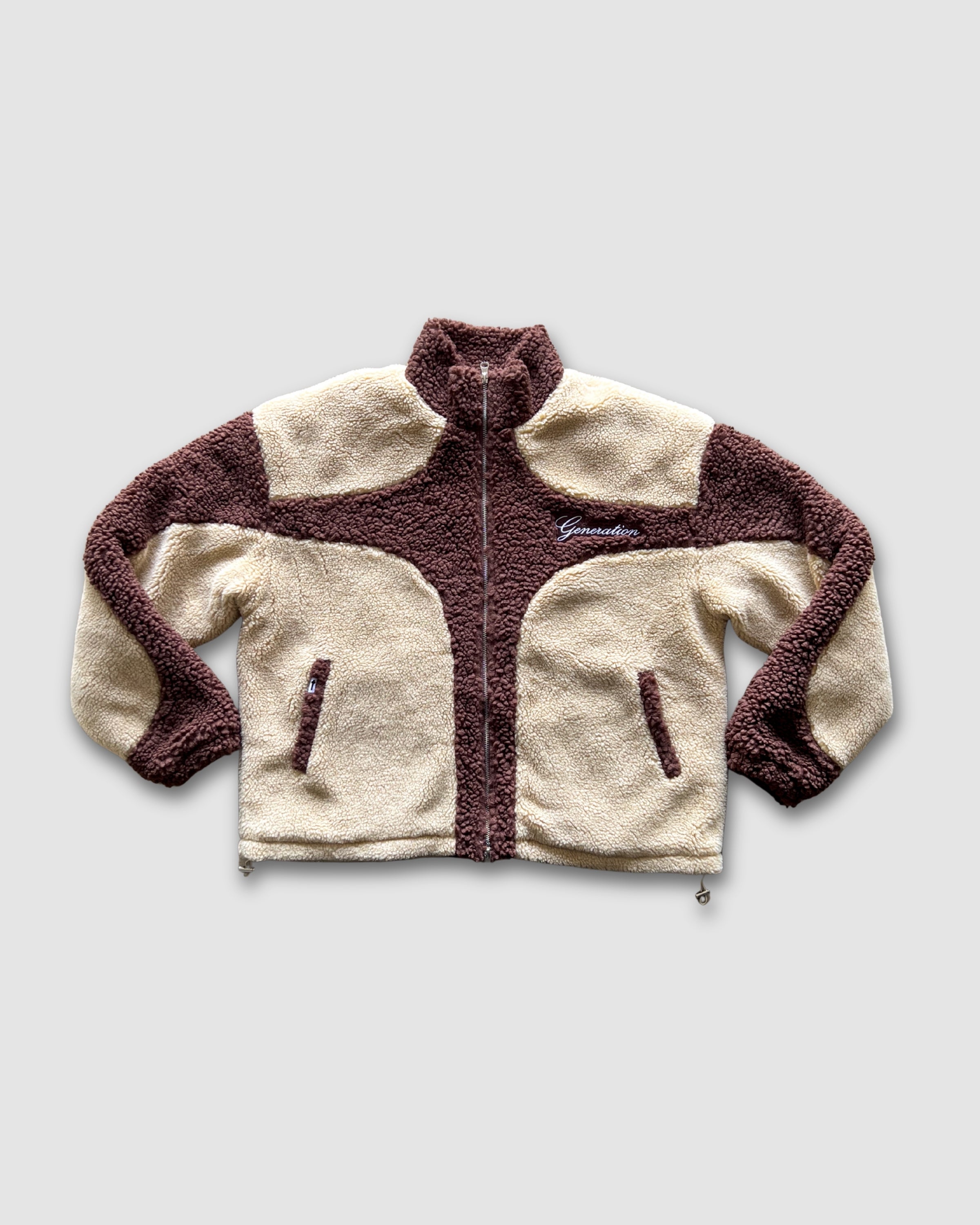 "CRUCIFIED" - MOCHA FLEECE JACKET