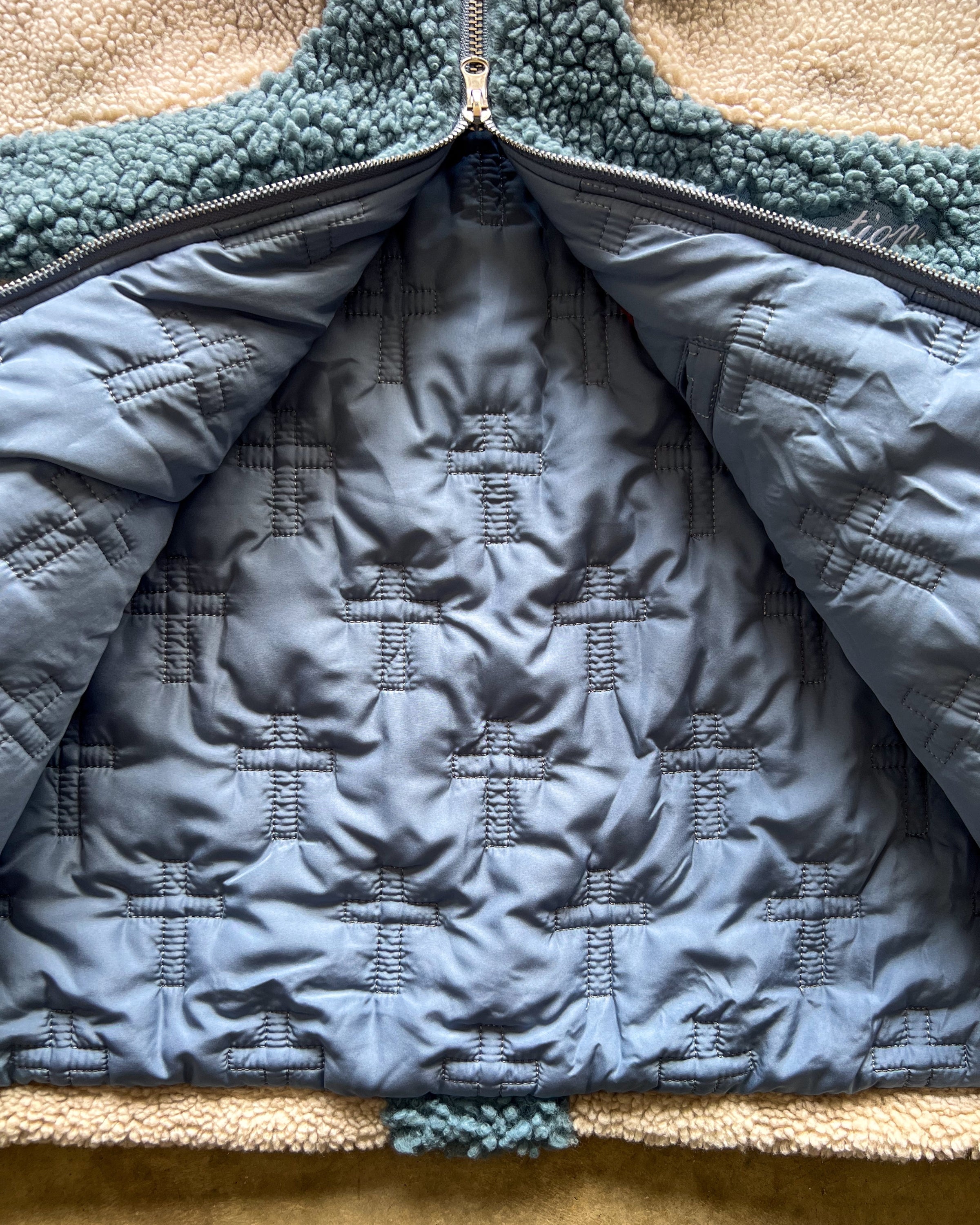 "CRUCIFIED" - MOCHA FLEECE JACKET