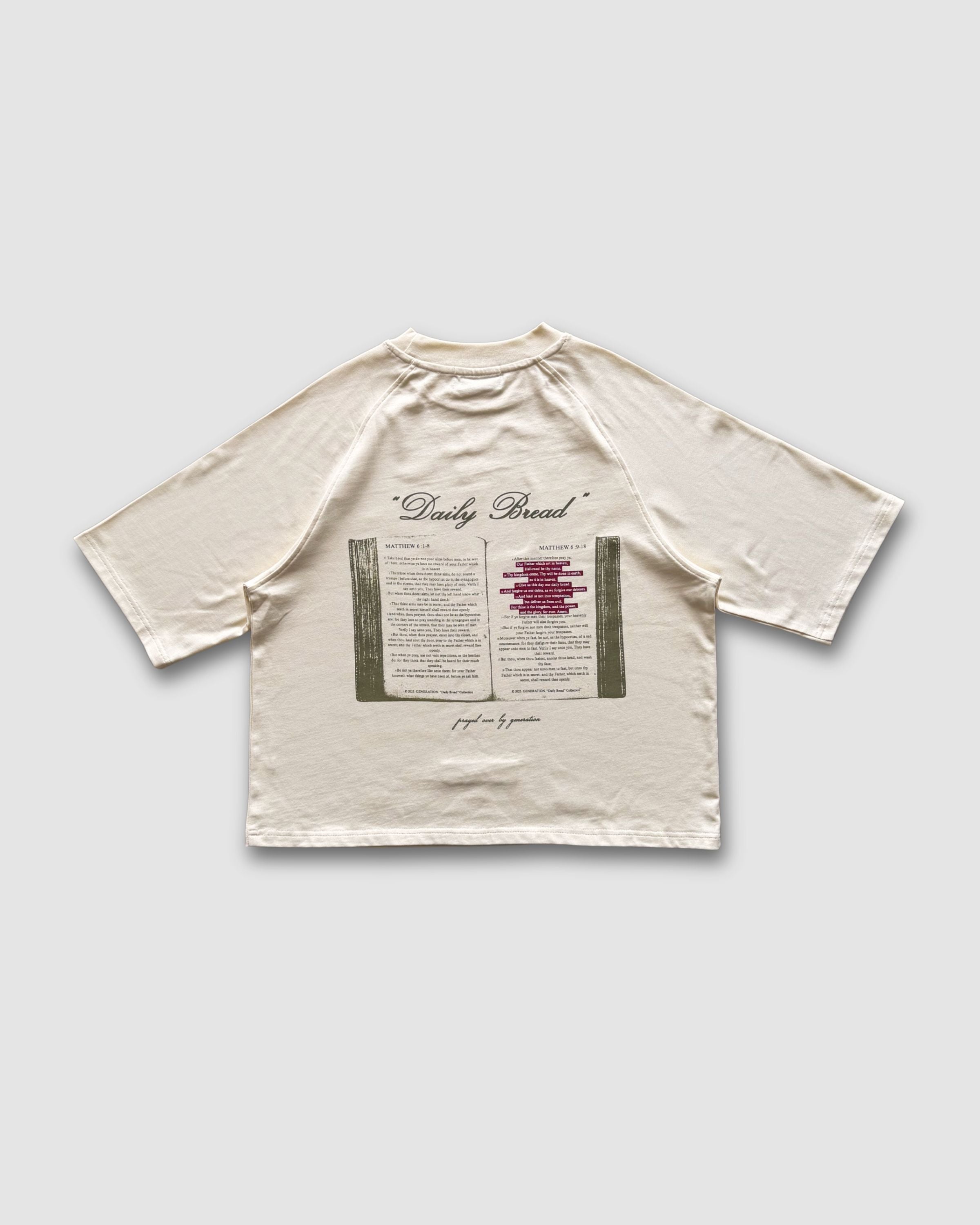 DAILY BREAD - BONE RAGLAN TEE image 2