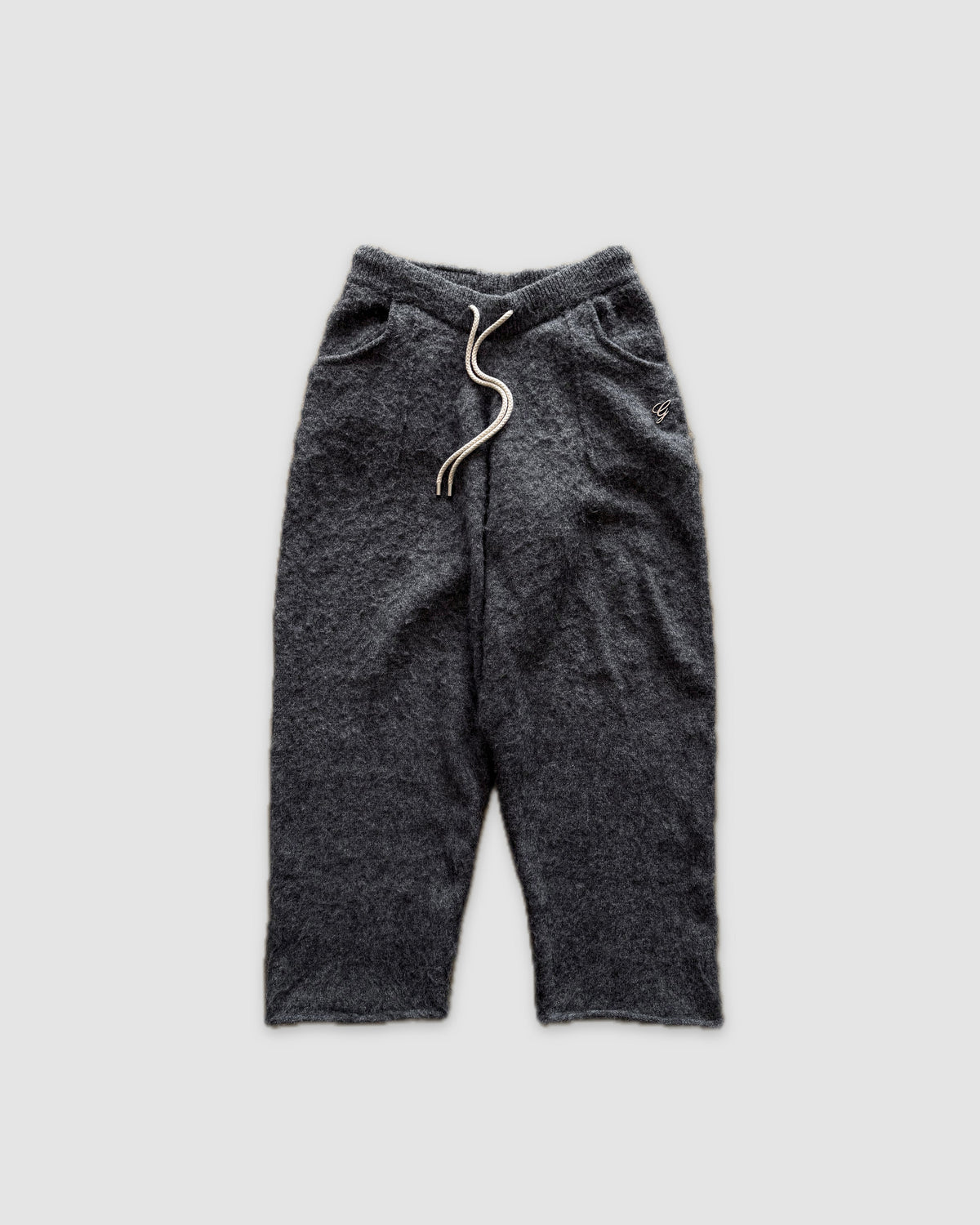 CHILD OF GOD - ASH MOHAIR KNIT PANTS front