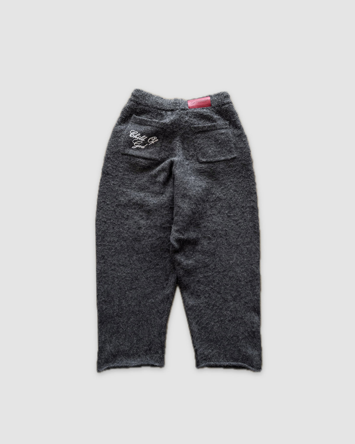 CHILD OF GOD - ASH MOHAIR KNIT PANTS back