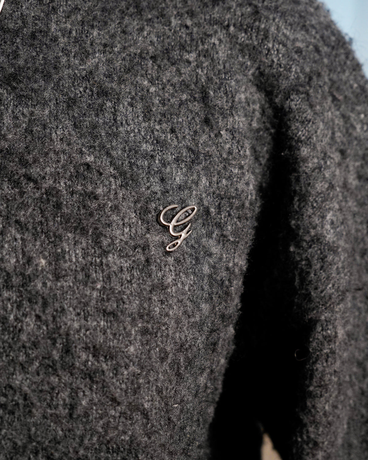 CHILD OF GOD - ASH MOHAIR SWEATER mohair knit + metal G