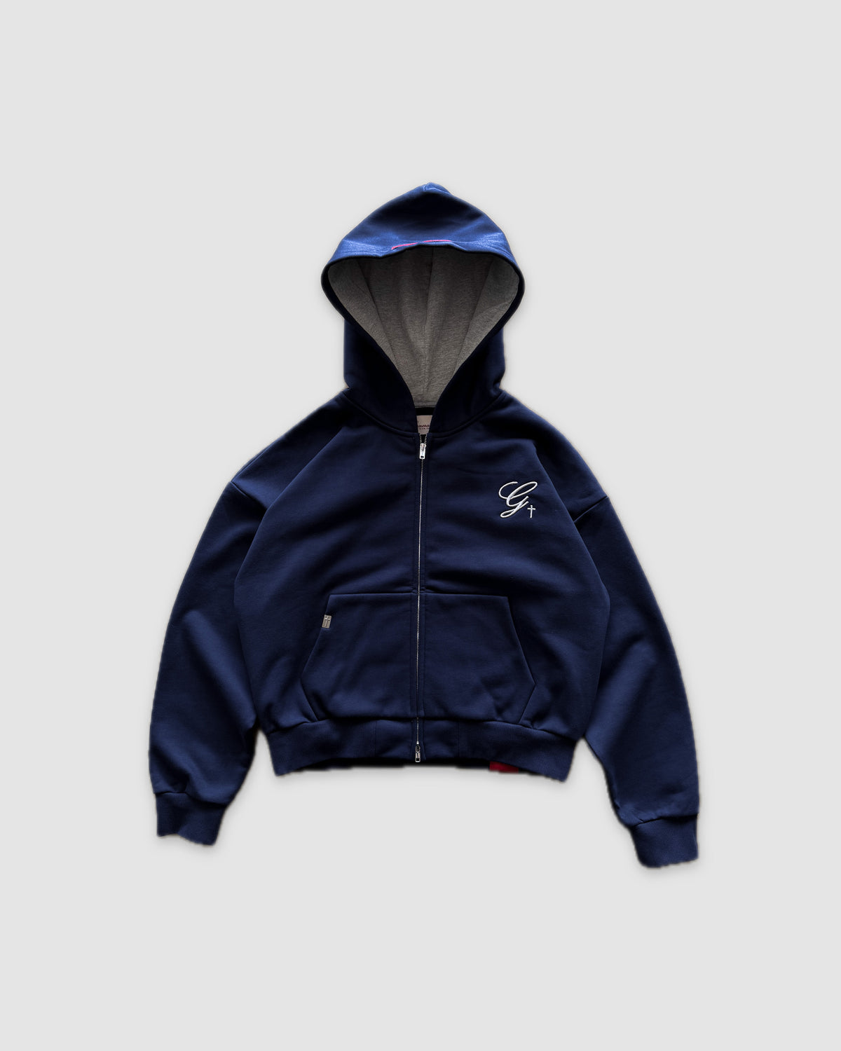 CHILD OF GOD - NAVY ZIP-UP HOODIE front