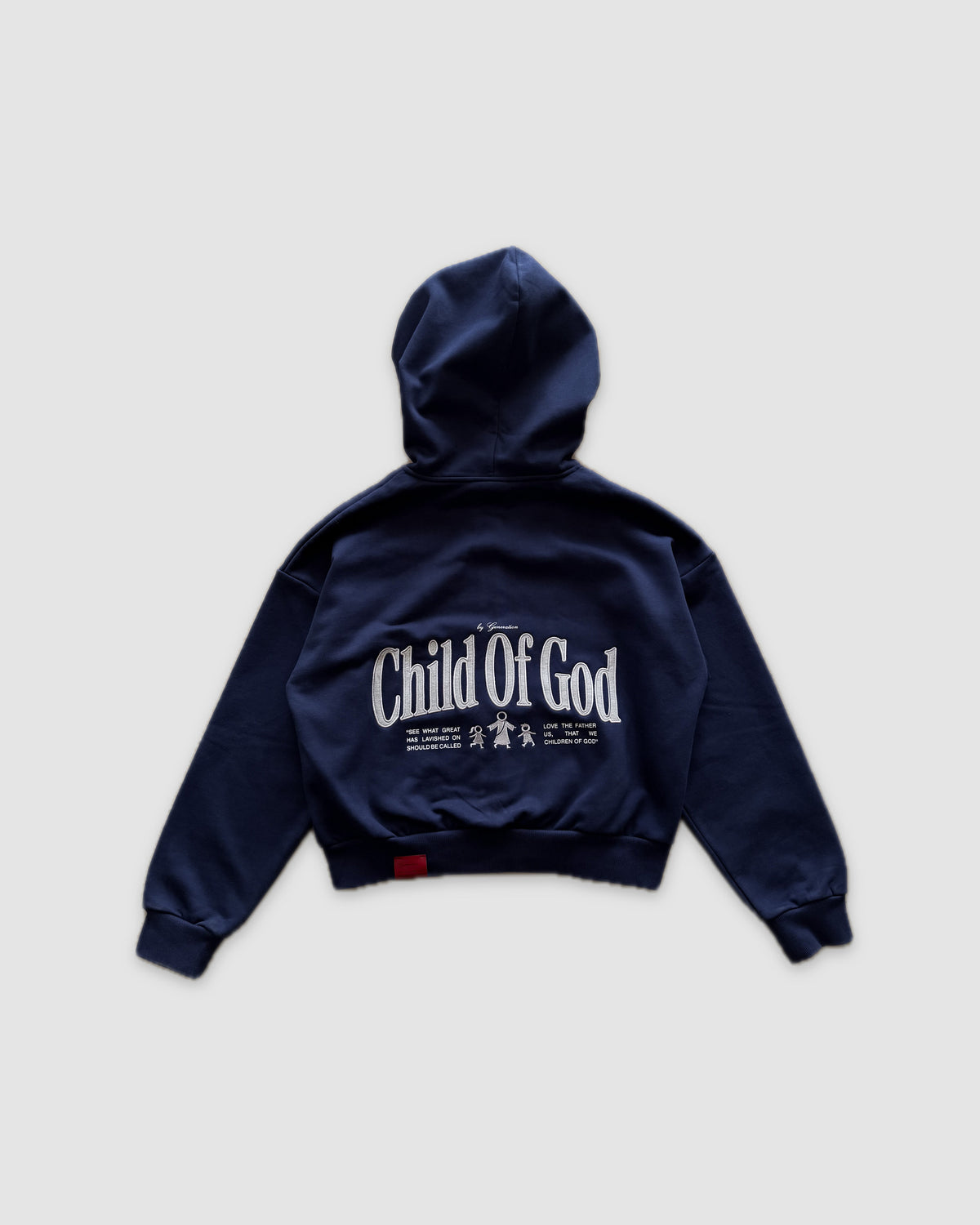 CHILD OF GOD - NAVY ZIP-UP HOODIE back