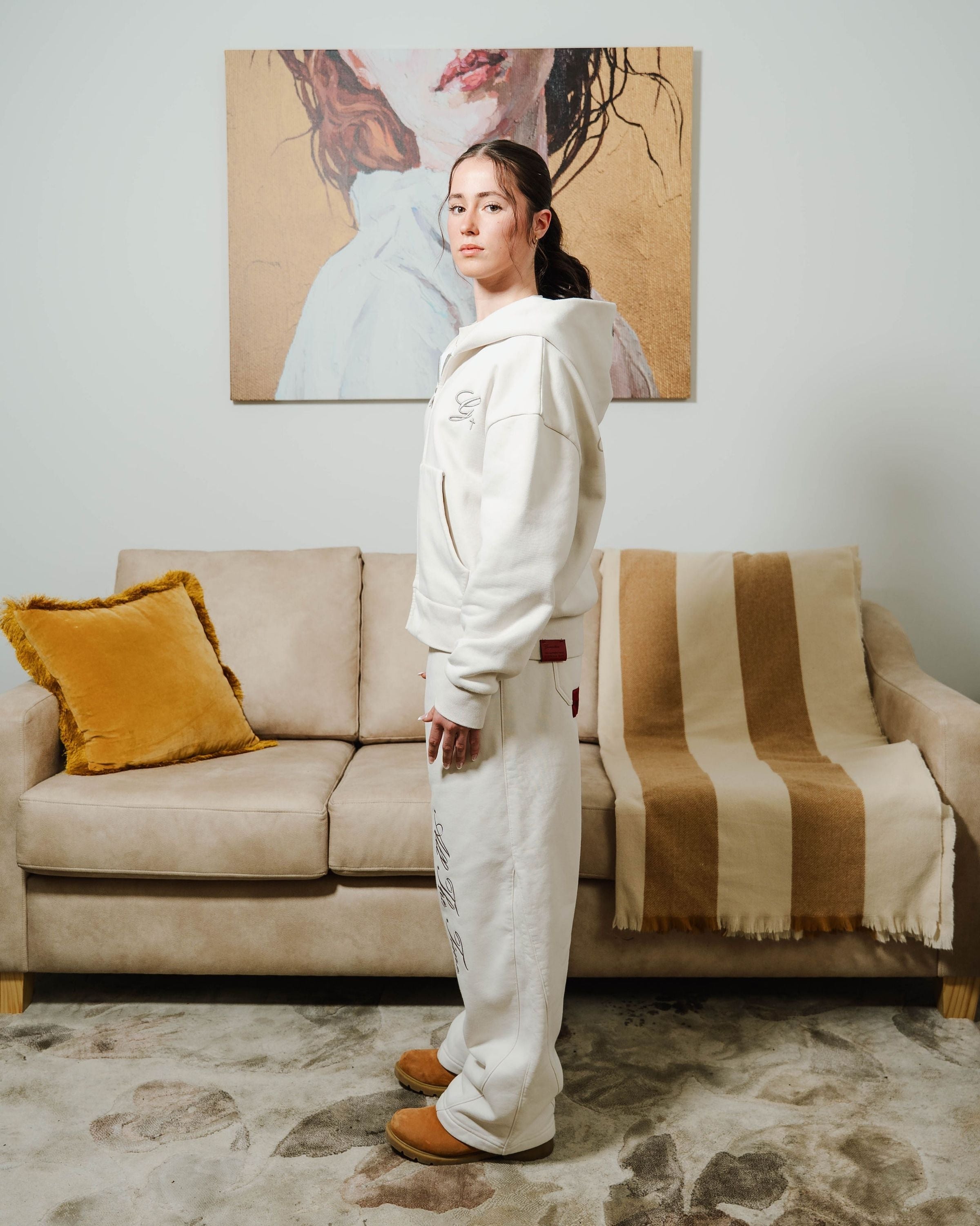DAILY BREAD - FOG ZIP-UP HOODIE image 4