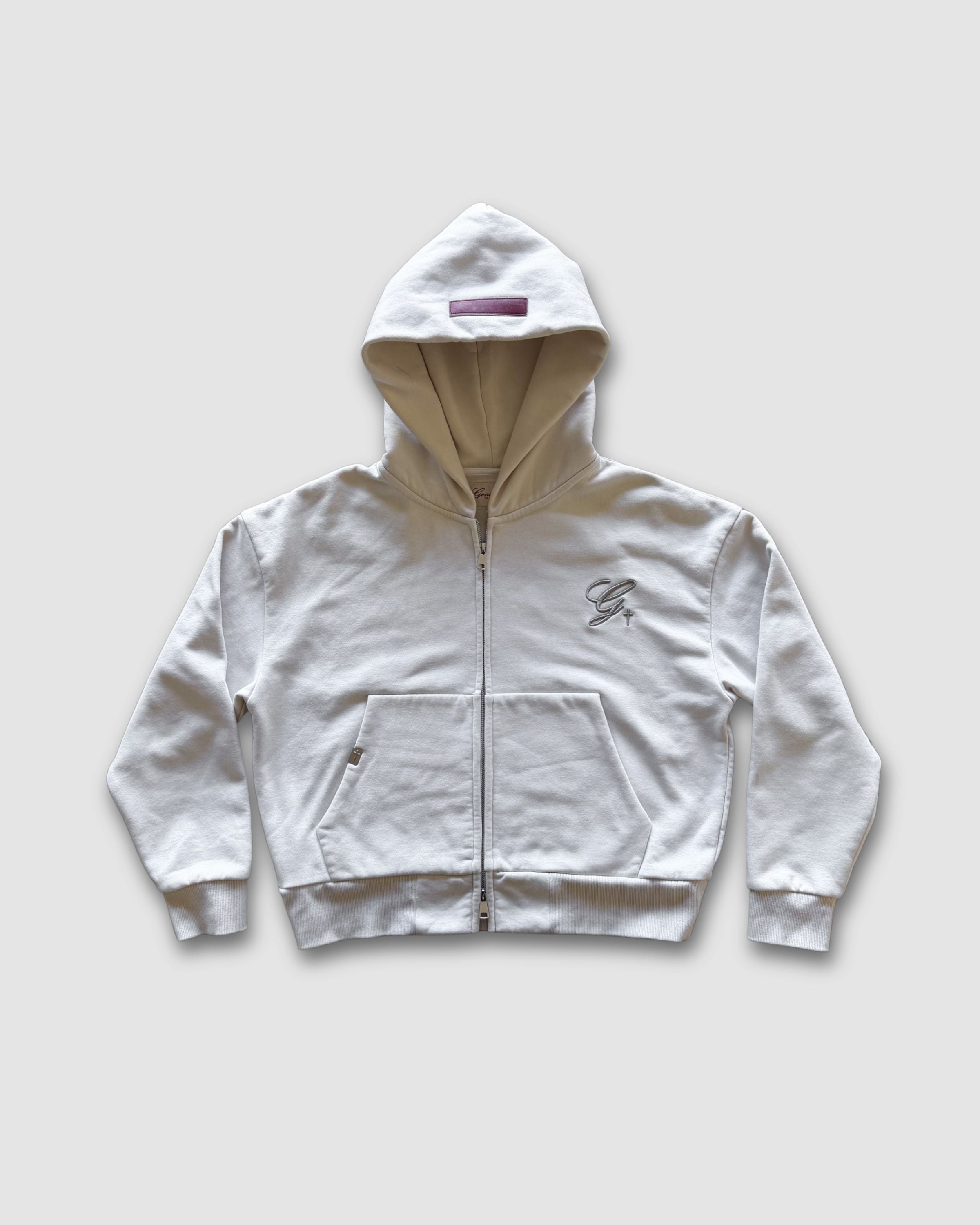 DAILY BREAD - FOG ZIP-UP HOODIE image 1