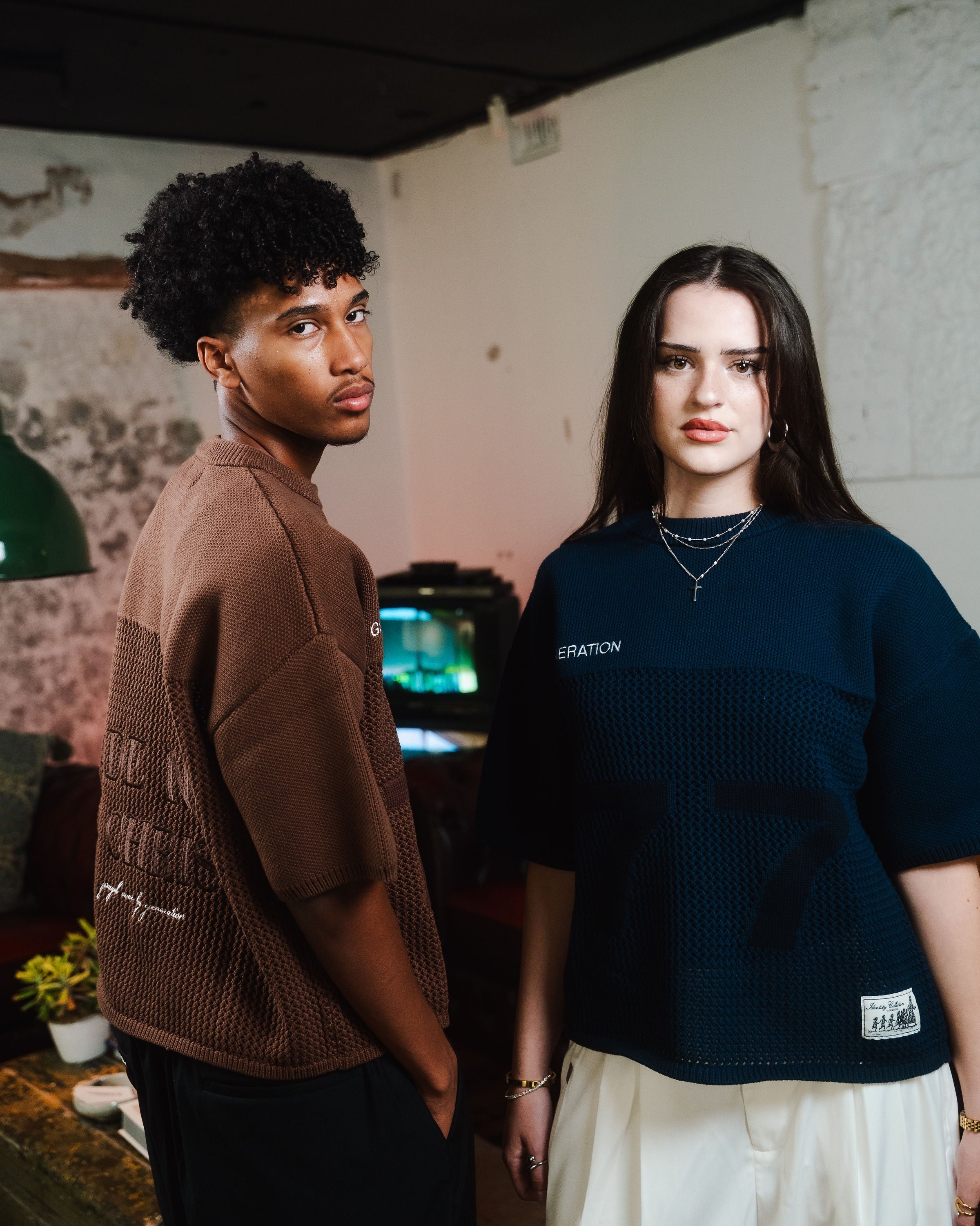 "IDENTITY" COCOA MESH KNIT JERSEY