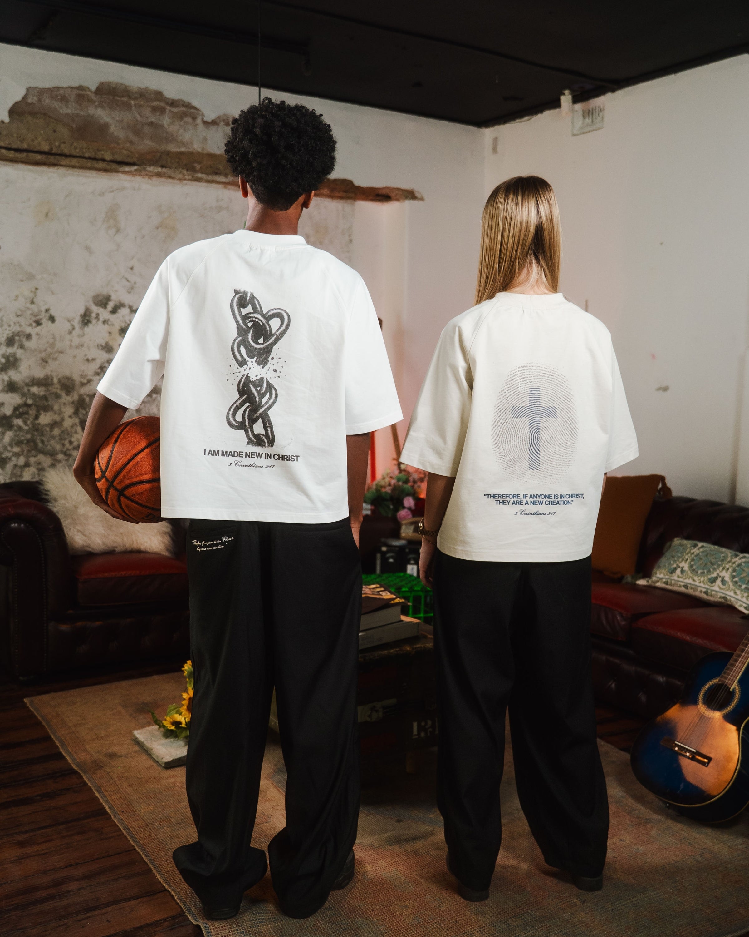 "BREAK EVERY CHAIN" WHITE TEE