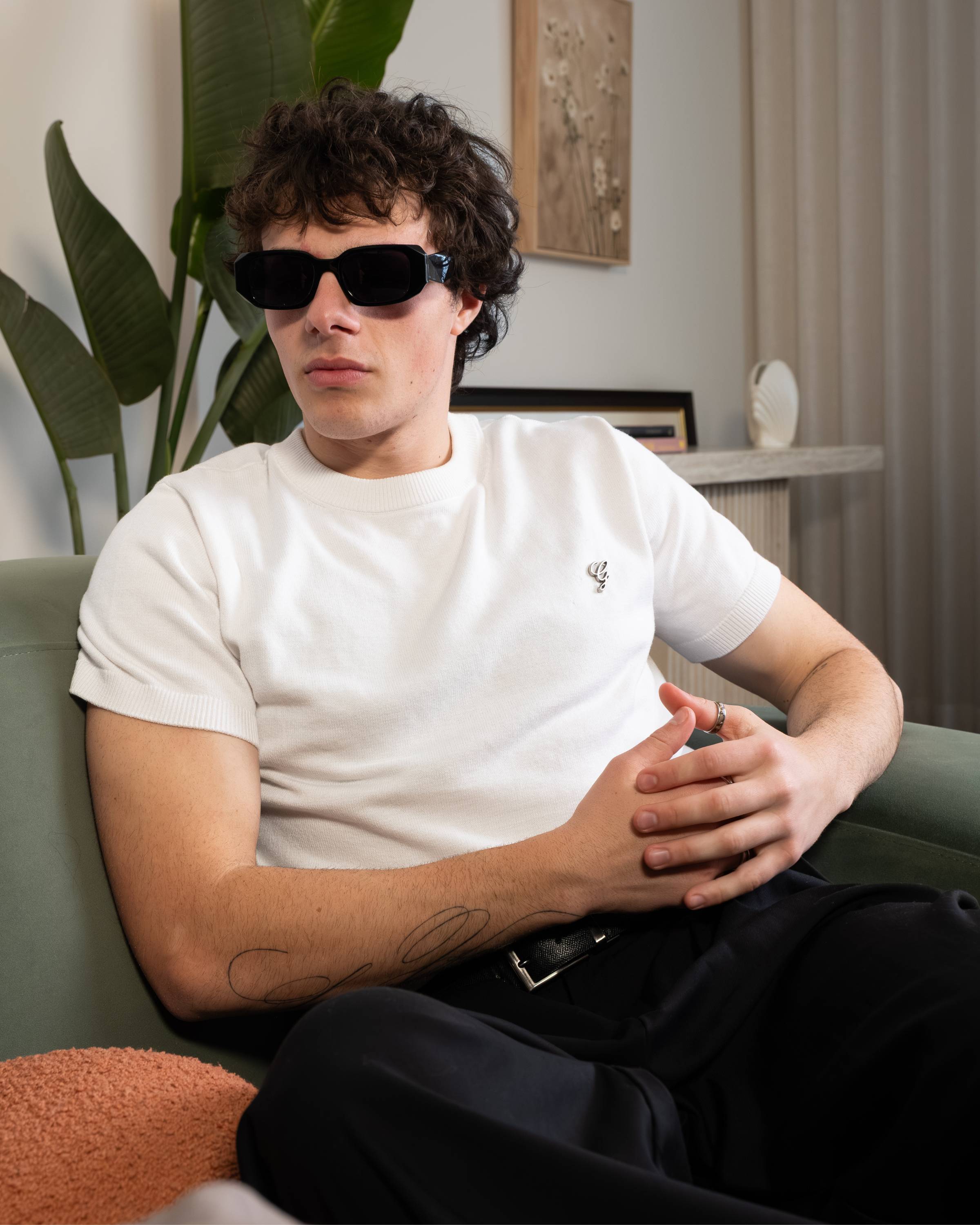 DEVOTION WHITE MENS Knit Tee - lifestyle 1