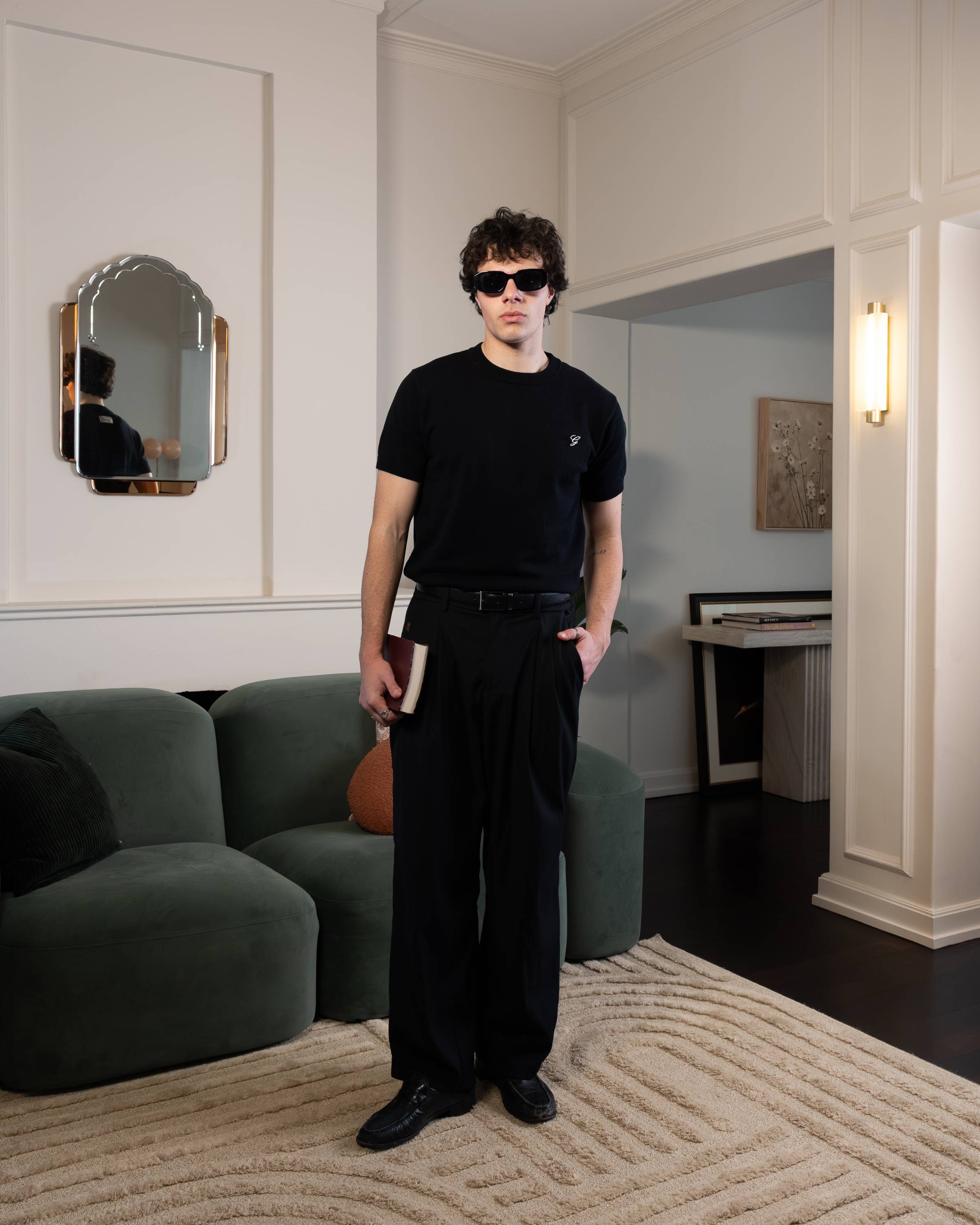 DEVOTION BLACK MENS Knit Tee - model front