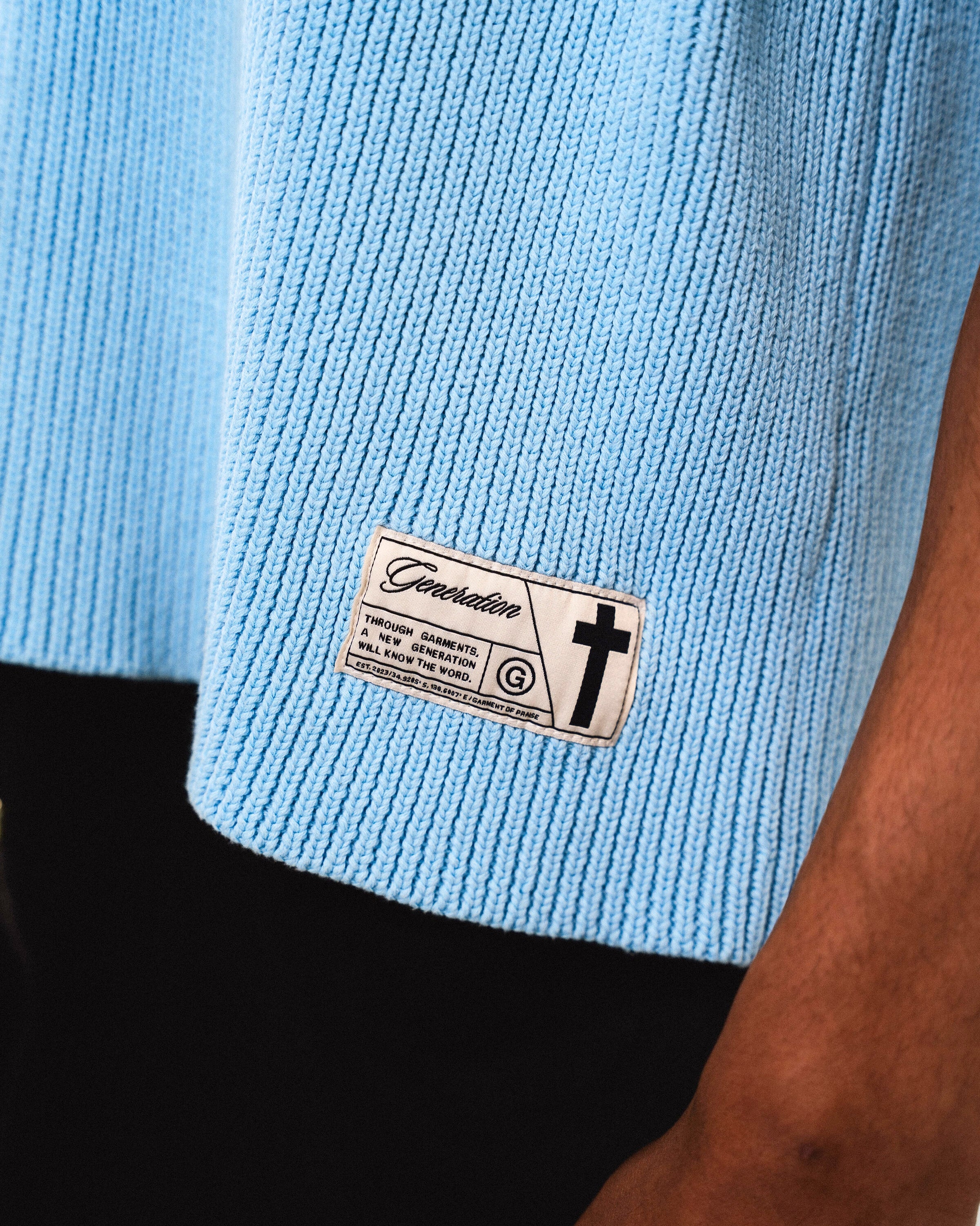 "SAVED BY JESUS" - STRAWBERRY KNIT JERSEY